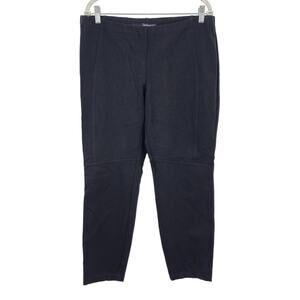 Eileen Fisher Black Pull On Pants‎ Seamed Front Large